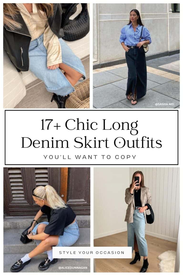 17+ Chic Long Denim Skirt Outfits Making Me Love This Trend!