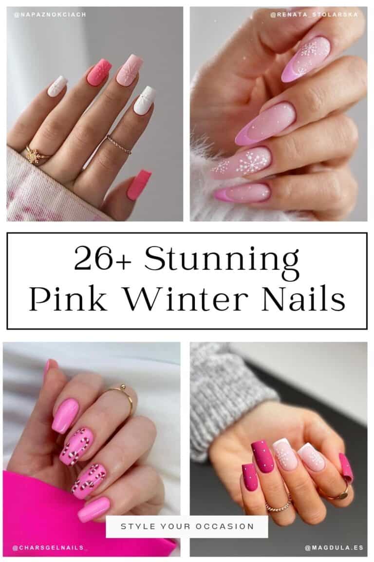 26+ Stunning Pink Winter Nails You'll Love This Season!