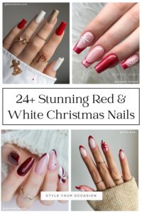 24+ Red and White Christmas Nails - Festive & Classy for 2023!