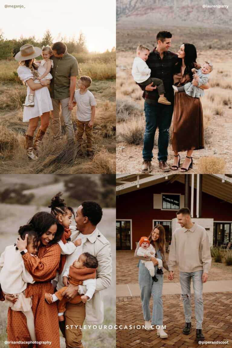 25+ Modern Fall Family Photo Outfits for Outdoor + Indoor [2024]