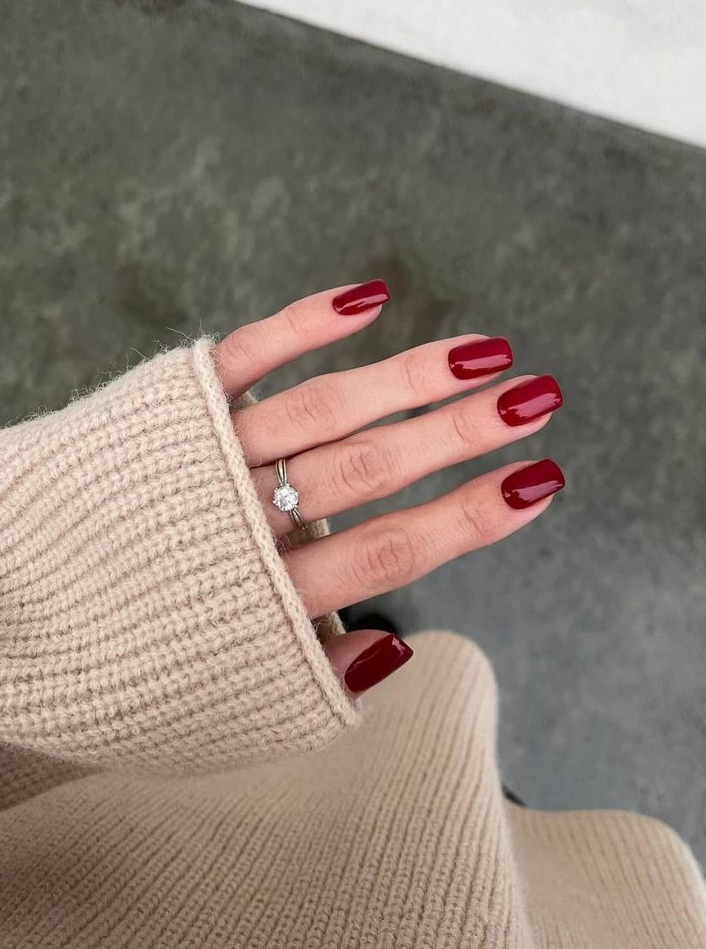 short red squoval nails