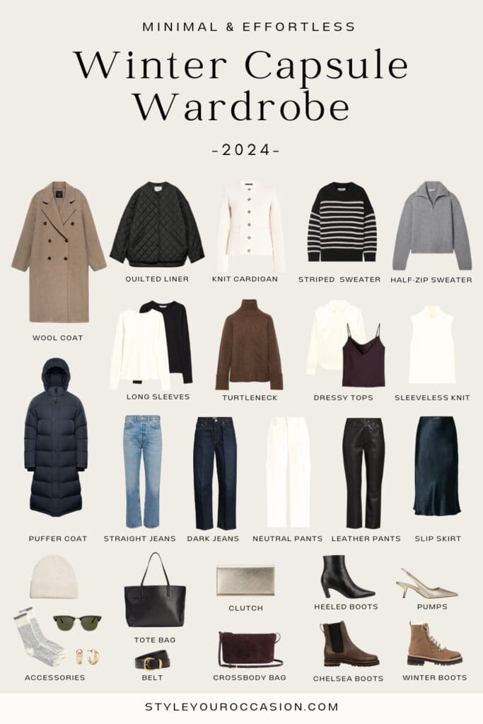 Effortless + Minimal Winter Capsule Wardrobe for 2024-2025