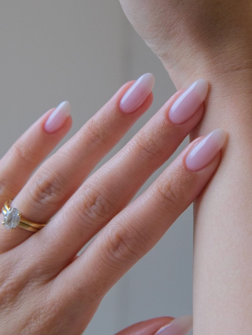 medium sheer nude nails