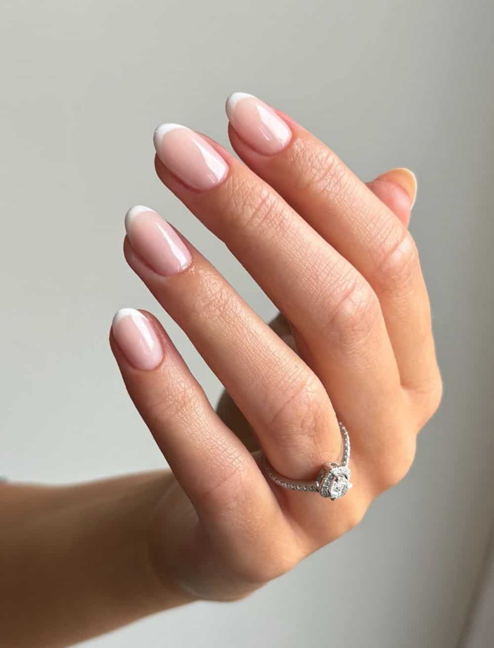 short nails with french tips