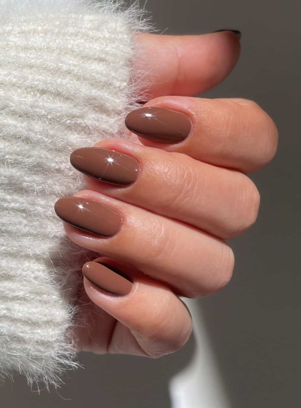 mocha almond nails
