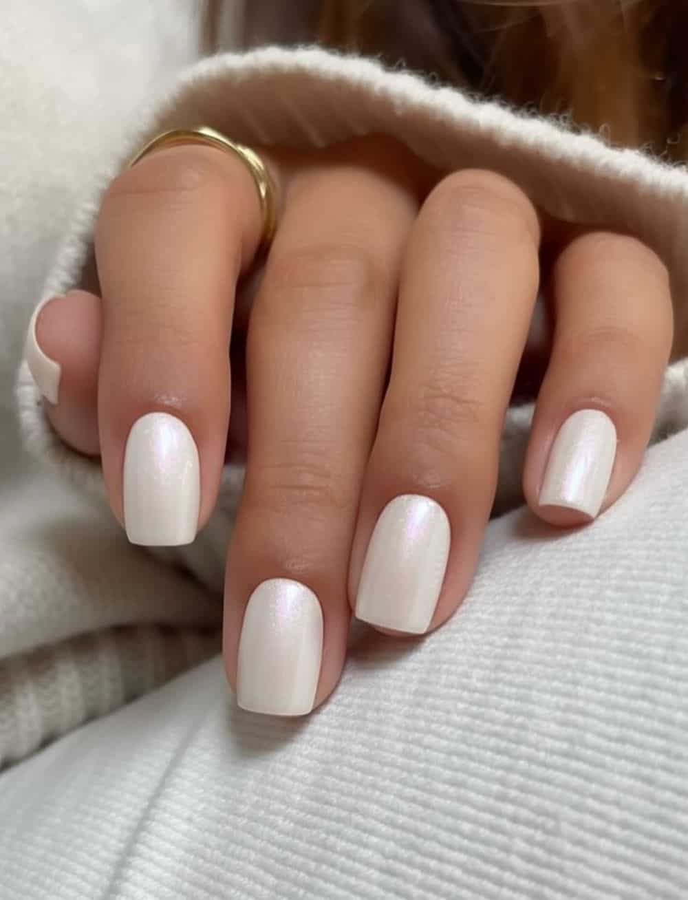 short white nails