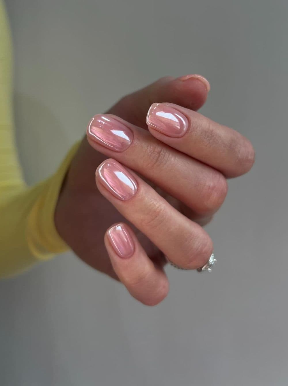 Pink Glass Nails