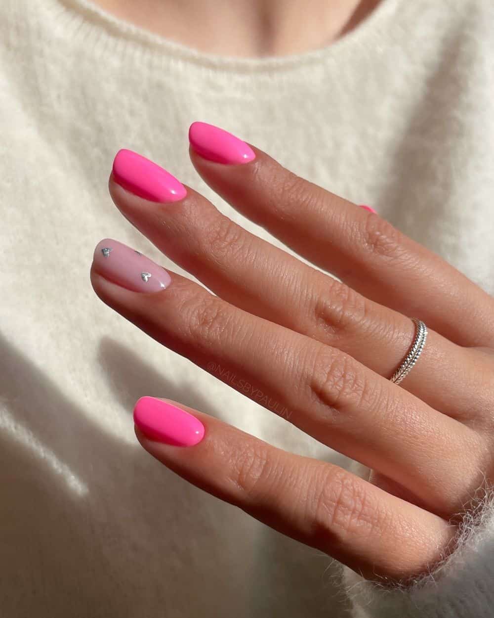 Bright Pink w/ Silver