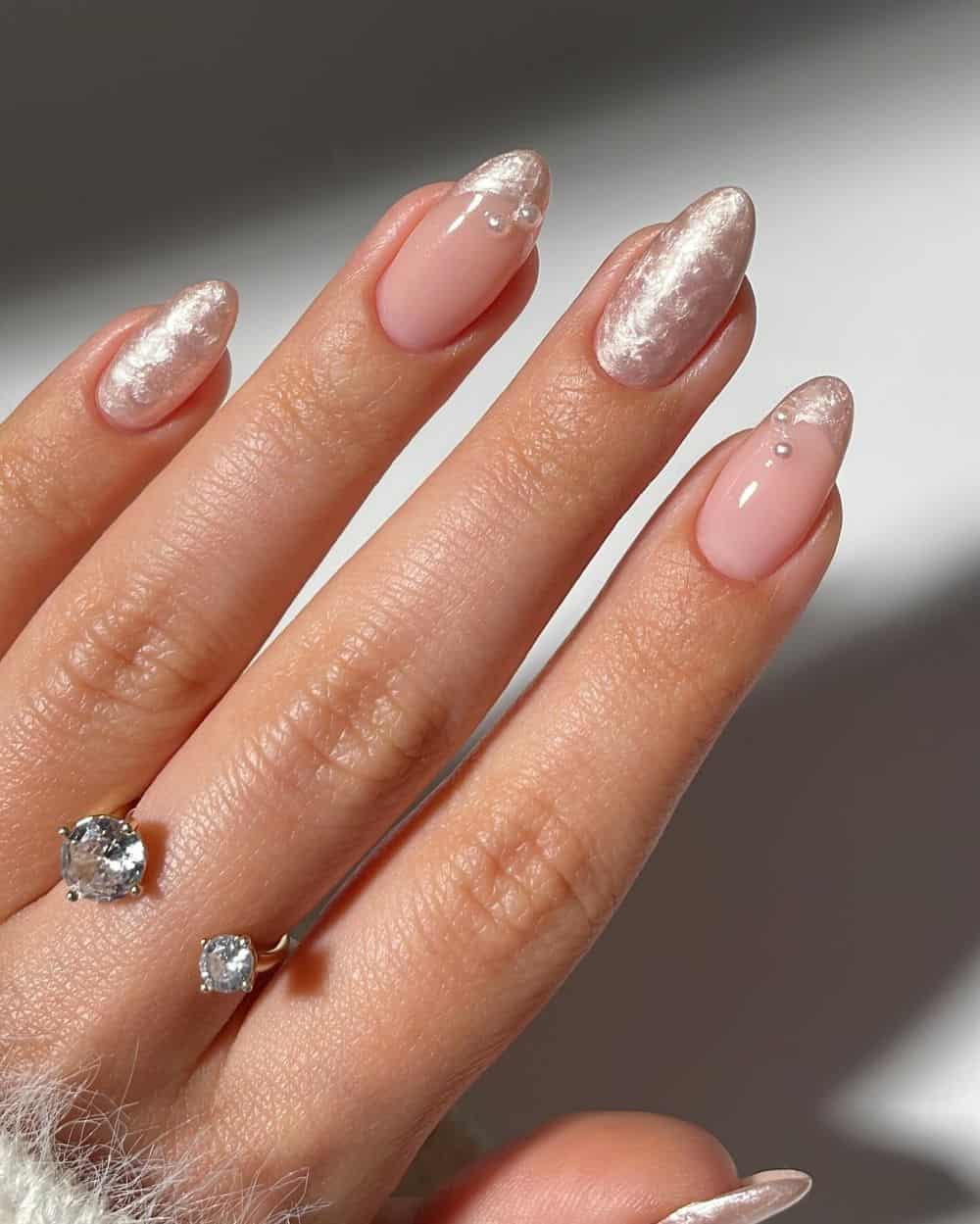 Pearls on Pearly Polish