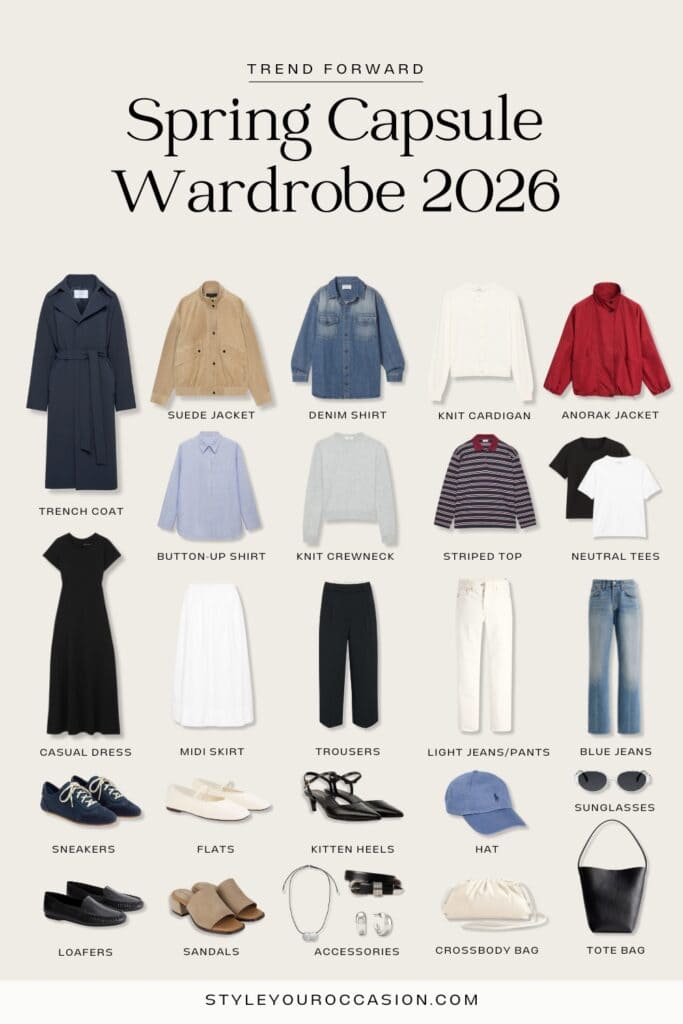Curated 2026 Spring Capsule Wardrobe: Timeless + On-Trend Versions
